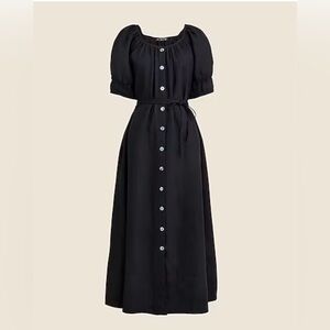 J.crew Button-up midi dress in linen